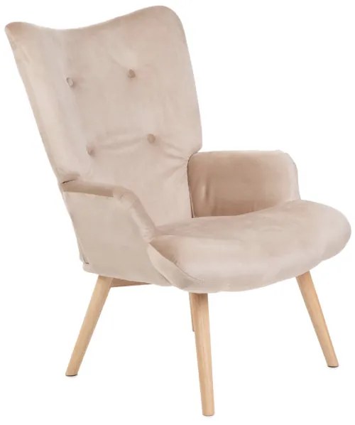 Hojdacie kreslo B2 MOSS PLUS 2v1 zamatovo béžové 890043