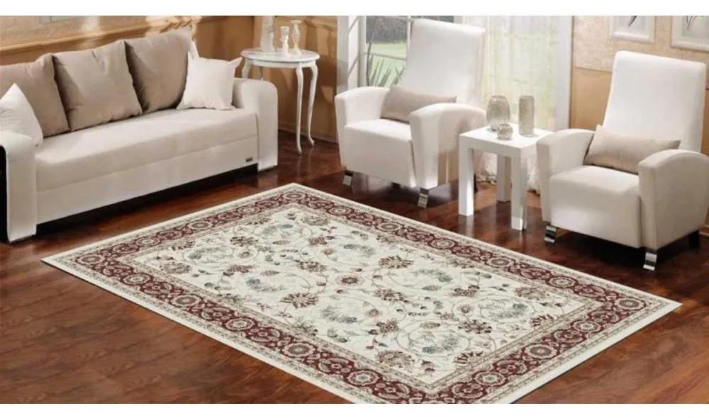 Kusový koberec klasický Fariba bielo červený 140x200cm