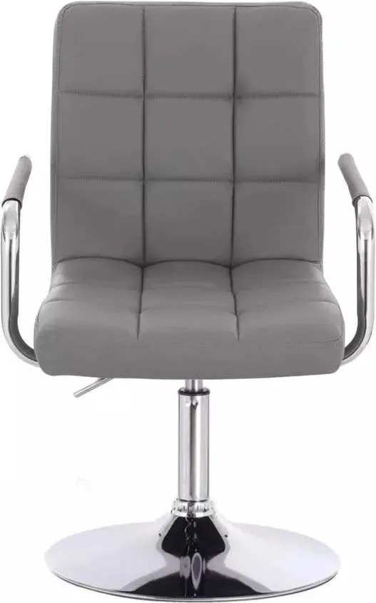 LuxuryForm DESIGN Stolička VERONA na striebornom tanieri - šedá