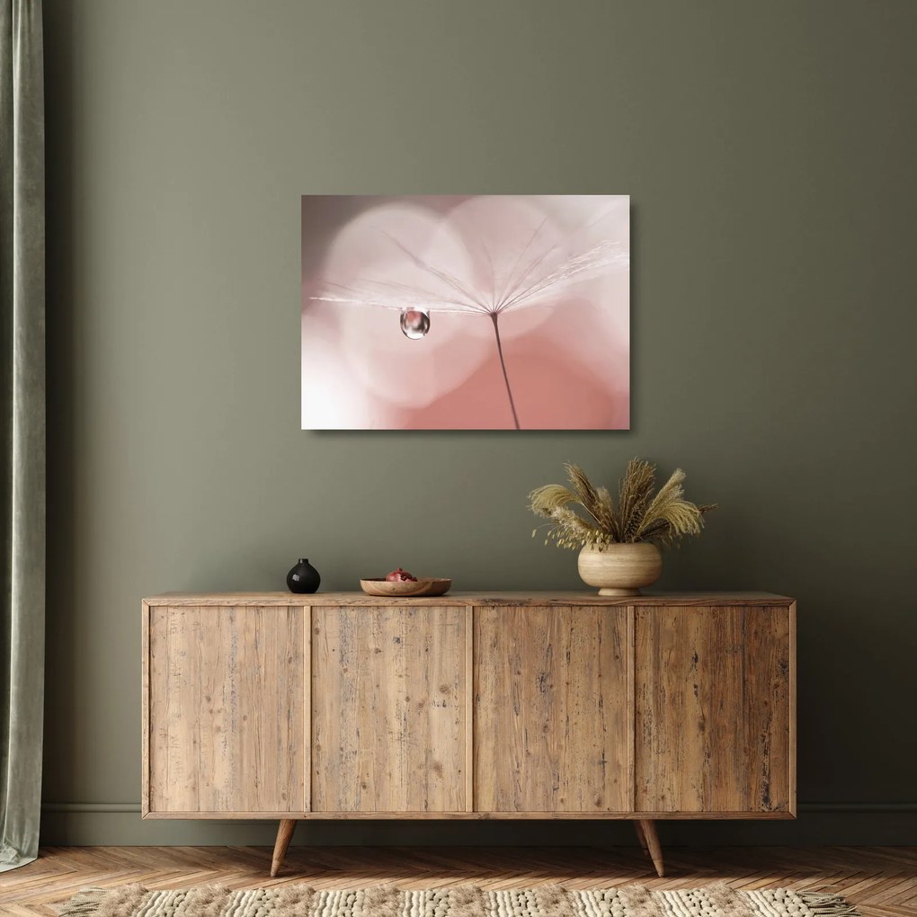 Sklenený obraz - Kvapka rosy (70x50 cm)