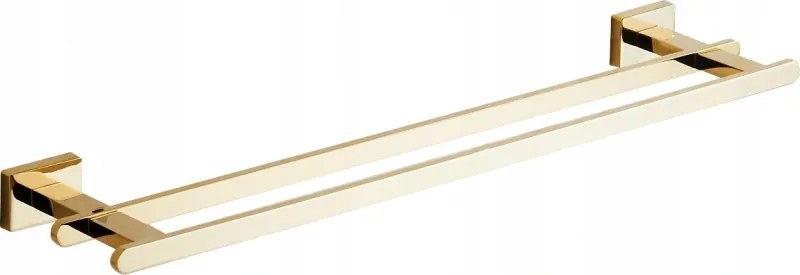 Mexen Arno dvojitý vešiak na uteráky, zlatá - 7020725-50