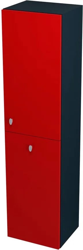 Aila 55676 skrinka vysoká s košom 35x140x30 cm, pravá, červená/čierna
