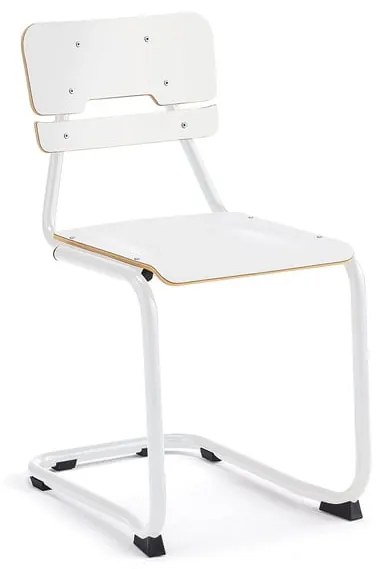 Školská stolička LEGERE I, V 450 mm, biela, biela