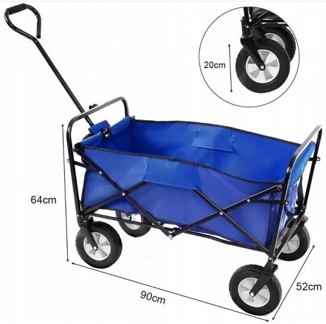 Praktický viacúčelový prepravný vozík zelenej farby