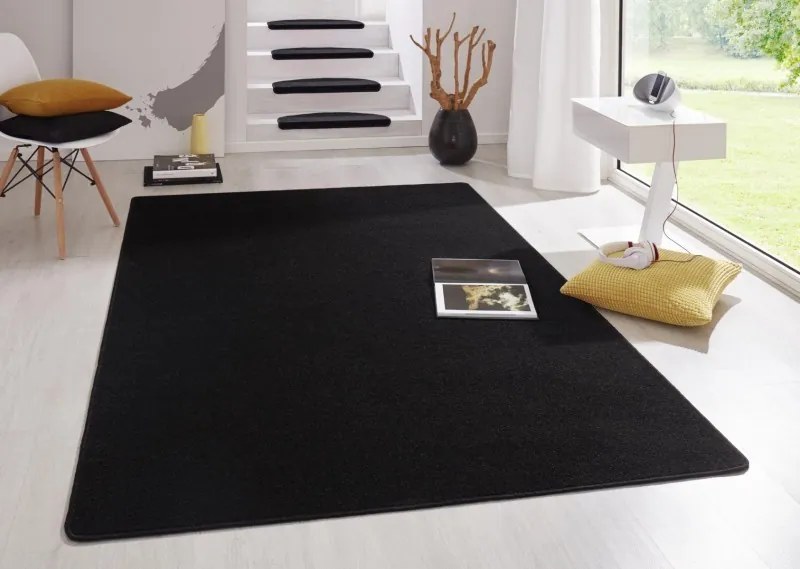 Hanse Home Collection koberce Kobercová sada Fancy 103004 Schwarz - 3 diely: 67x140 cm (2x), 67x250 cm (1x) cm