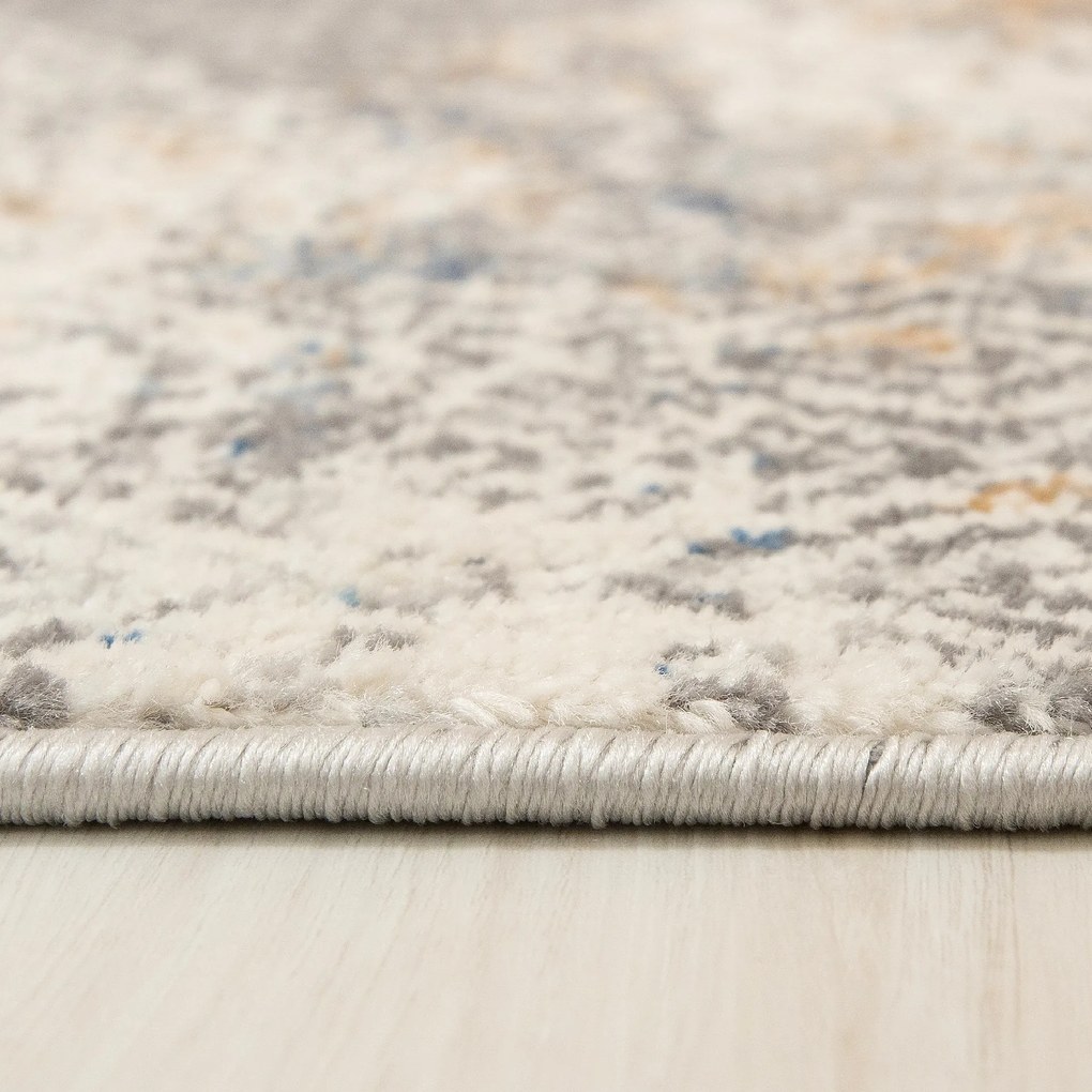 TA Koberec G500B WHITE/D_BLUE PORTLAND HIL Biely Obdĺžnikový Rozmer: 80x150 cm