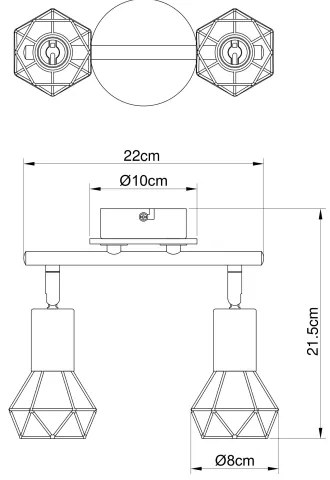 Globo 54802S-2 - Bodové svietidlo XARA 2xE14/40W/230V