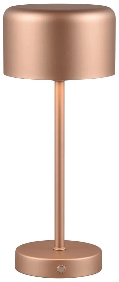 LED stmievateľná stolová lampa v medenohnedej farbe (výška 30 cm) Jeff – Trio