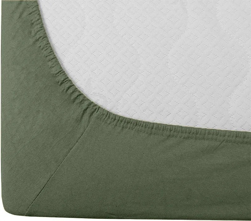 Jersey plachta EXCLUSIVE tmavozelená 160x200 cm, 100% bavlna