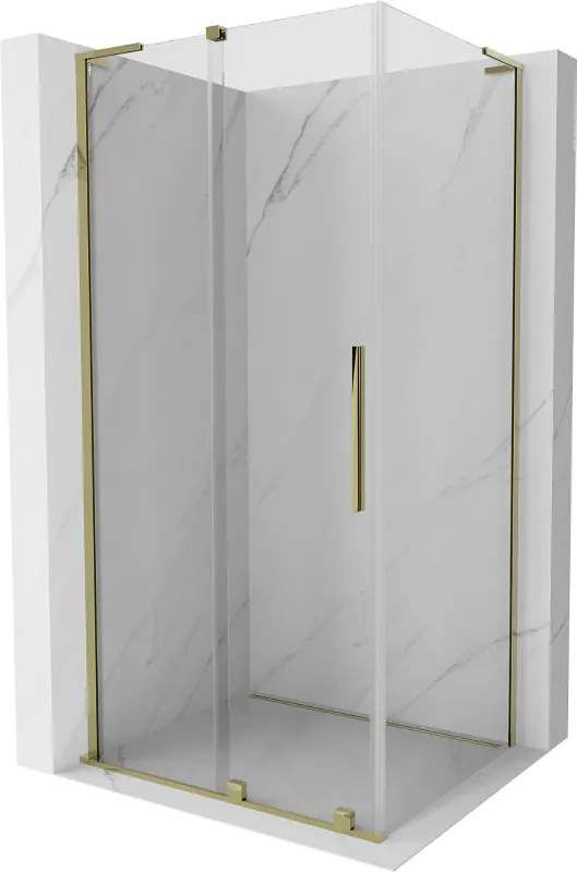 Mexen Velar L, sprchový kút s posuvnými dverami 110 x 70 cm, 8mm číre sklo, zlatá lesklá, 871-110-070-03-50