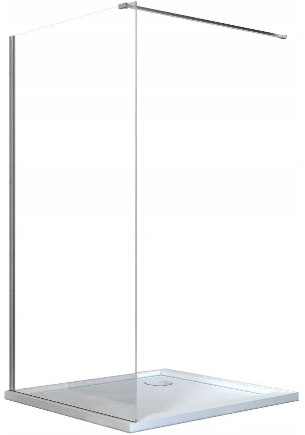 Invena Walk-In, sprchová zástena 90X200cm, 8mm číre sklo, chrómový profil, INV-AK-32-196-O