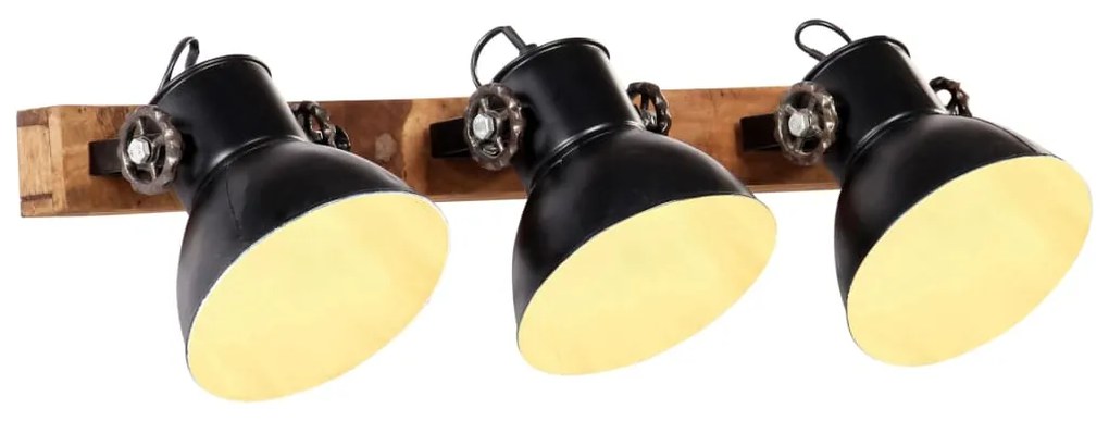 vidaXL Industriálna nástenná lampa, čierna 65x25 cm E27