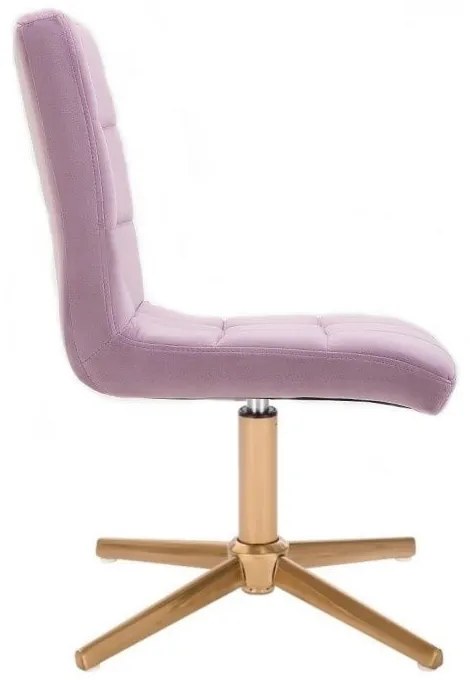 LuxuryForm DESIGN Stolička TOLEDO VELUR na zlatom kríži - levanduľa