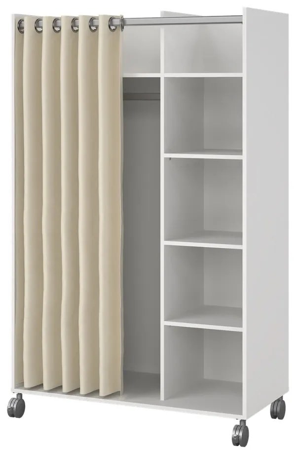 Bielo-béžová šatníková skriňa 100x160 cm Kit – Tvilum