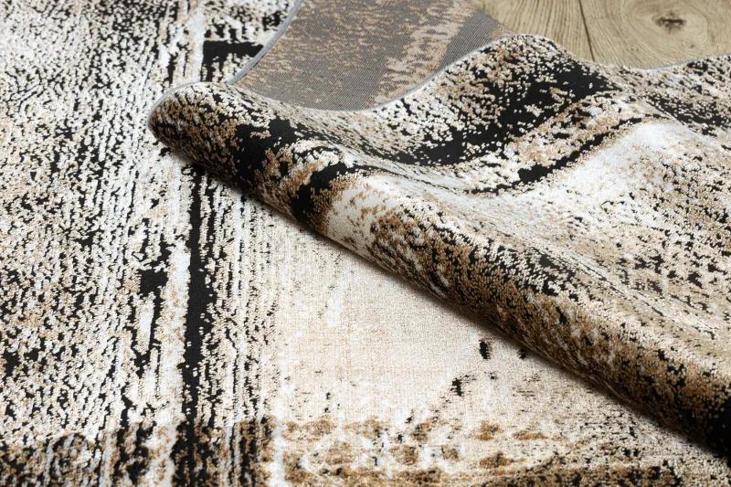 Moderný koberec DE LUXE 634 Rám vintage - Štrukturálny sivá / zlato Veľkosť: 240x340 cm
