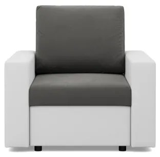 Kreslo LUNA popolové / biele