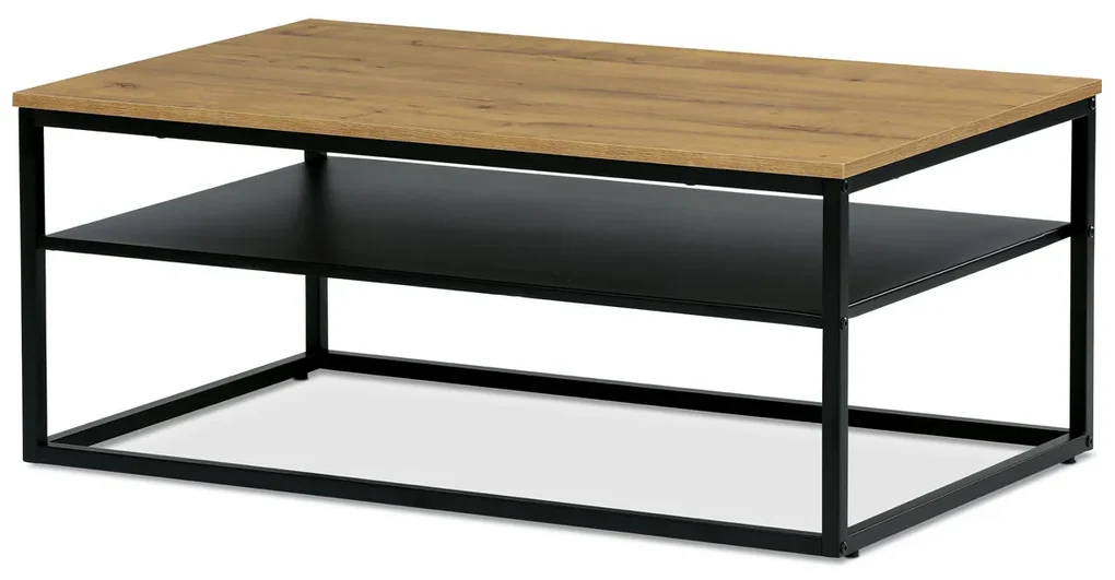 Autronic - Stůl konferenční, MDF deska s dekorem divoký dub, černý kov. - CT-644 OAK