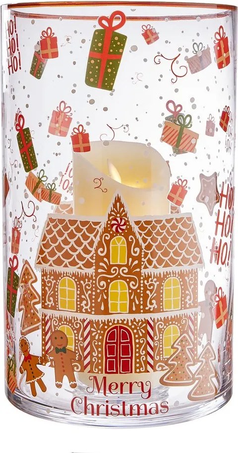 CHRISTMAS DELIGHT Lampáš perníkový panáčik 30 cm