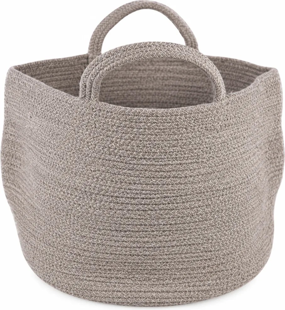 Úložný kôš s úchytmi COTTON HAVEN 35x35 cm - viac farieb Farba: Sivohnedá
