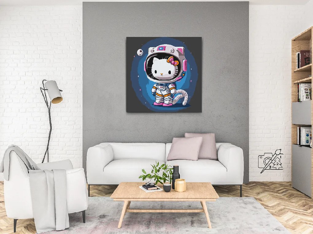 Gario Maľovanie podľa čísel Hello Kitty Rozmery: 50 x 50 cm, Rámovanie: S vnútorným rámom
