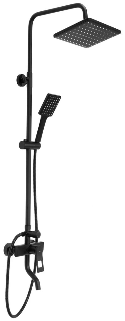 Rea Soul, sprchová súprava s batériou 150mm, čierna matná, REA-B9998