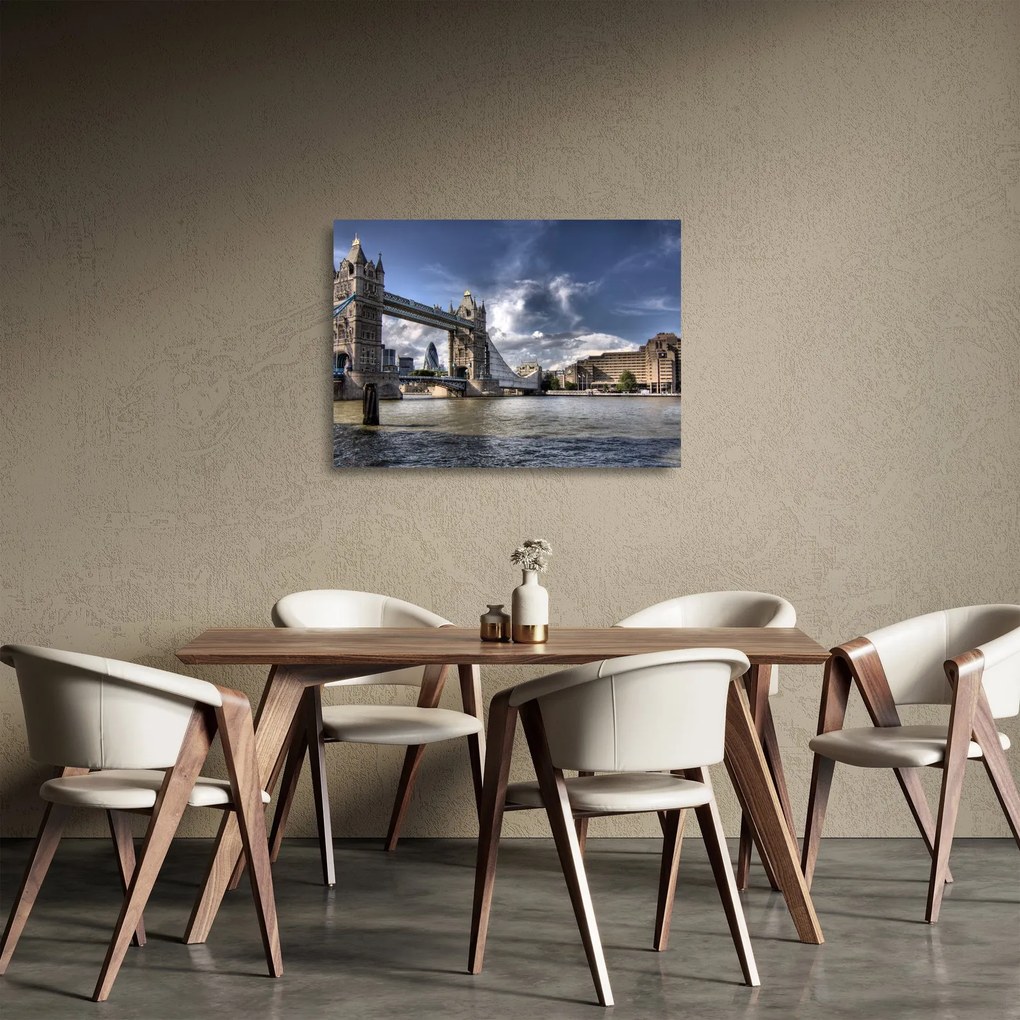 Sklenený obraz - Tower Bridge v Londýne (70x50 cm)