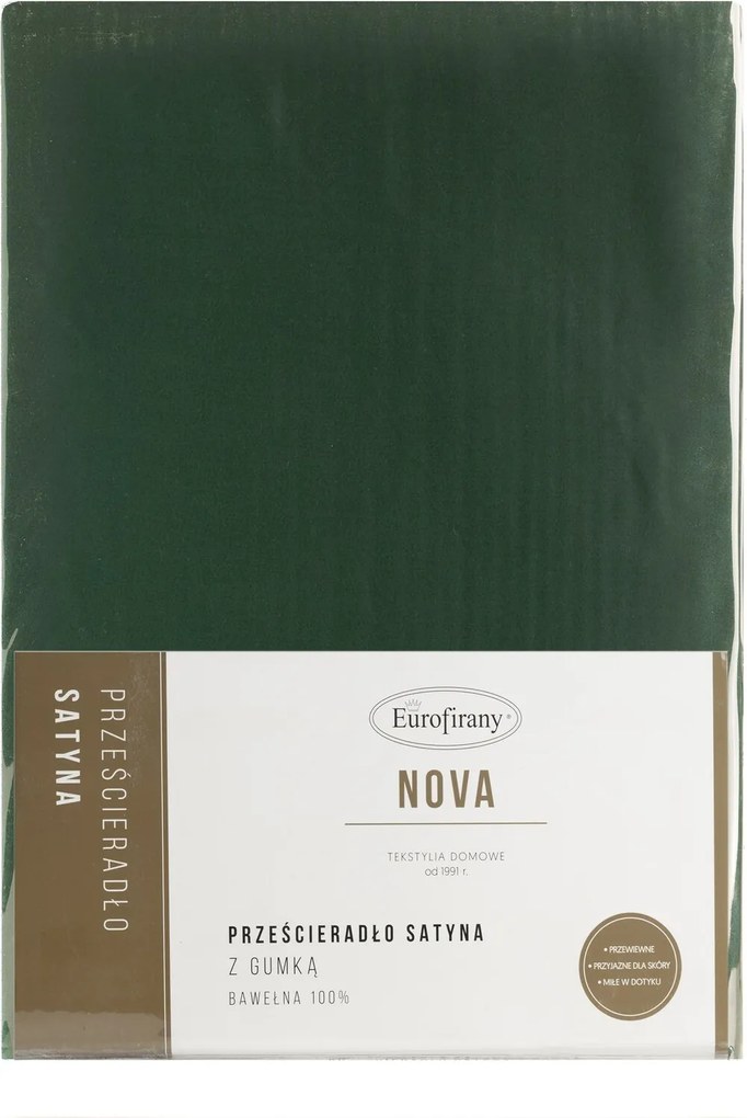 MAKOSATÉNOVÉ PRESTIERADLO NOVA3 100X200 CM TMAVOZELENÉ