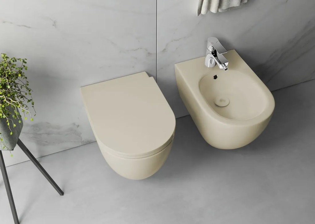 Isvea Isvea, INFINITY bidet závesný 36,5x53cm, Ivory, 10NF41001-2K