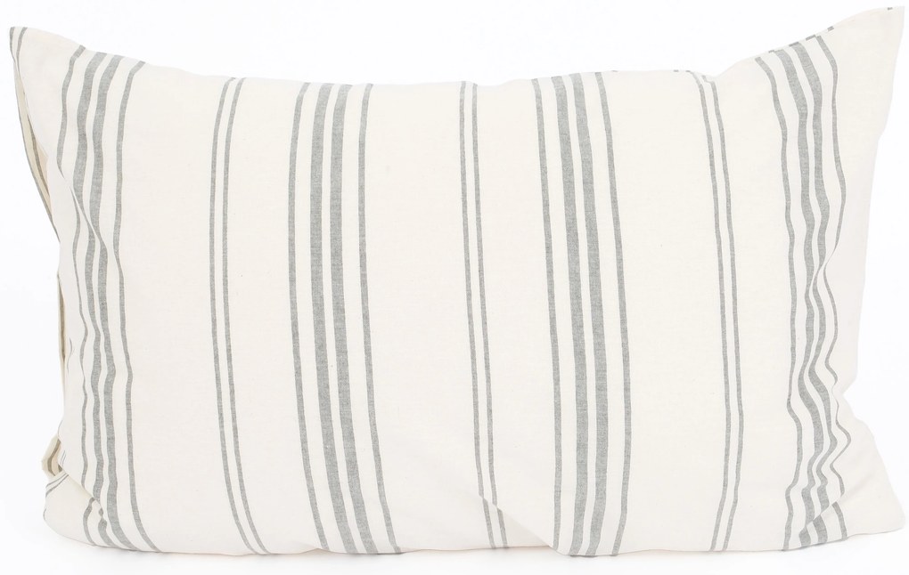 Bavlnená obliečka na vankúš Natural 40 × 60 cm - Prúžky zelené