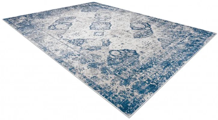 Dywany Łuszczów, Kusový koberec ANDRE Rosette 1819C, 160x220, modrá, chodba / predsieň