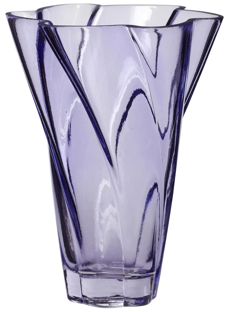 Hübsch Sklenená váza Purple 18 cm