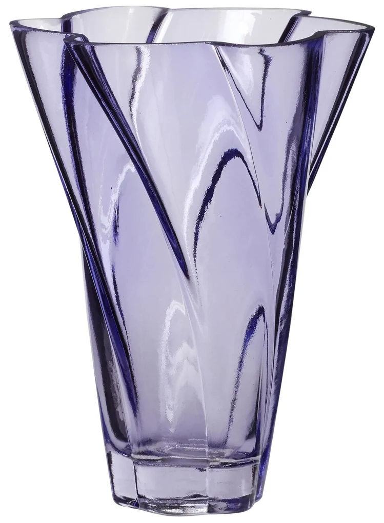 Hübsch Sklenená váza Purple 18 cm