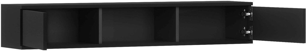 Polica so skrinkami LANZZI 120 cm, čierna