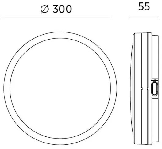 LED Kúpeľňové stropné svietidlo so senzorom LED/24W/230V pr. 30 cm čierna + DO