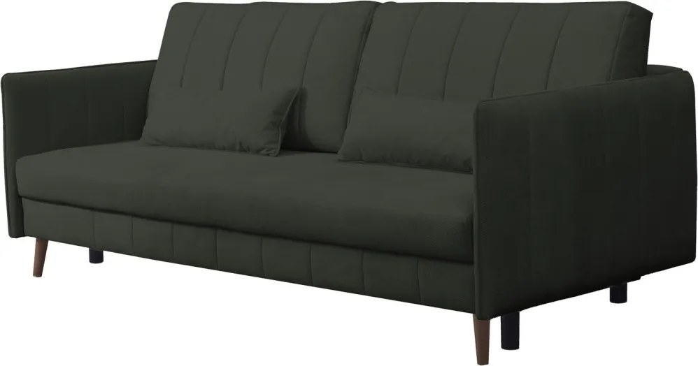 Rozkladacia pohovka Vannes, tmavo zelená látka