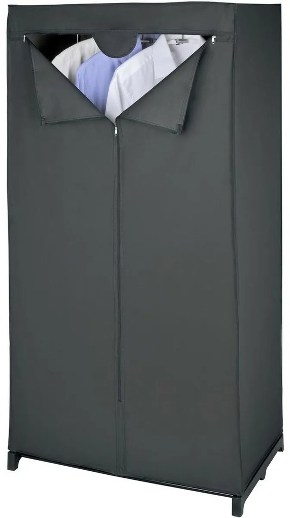 Wenko Skladací šatník z fólie PEVA Deep Black, 150x 50 x 75 cm