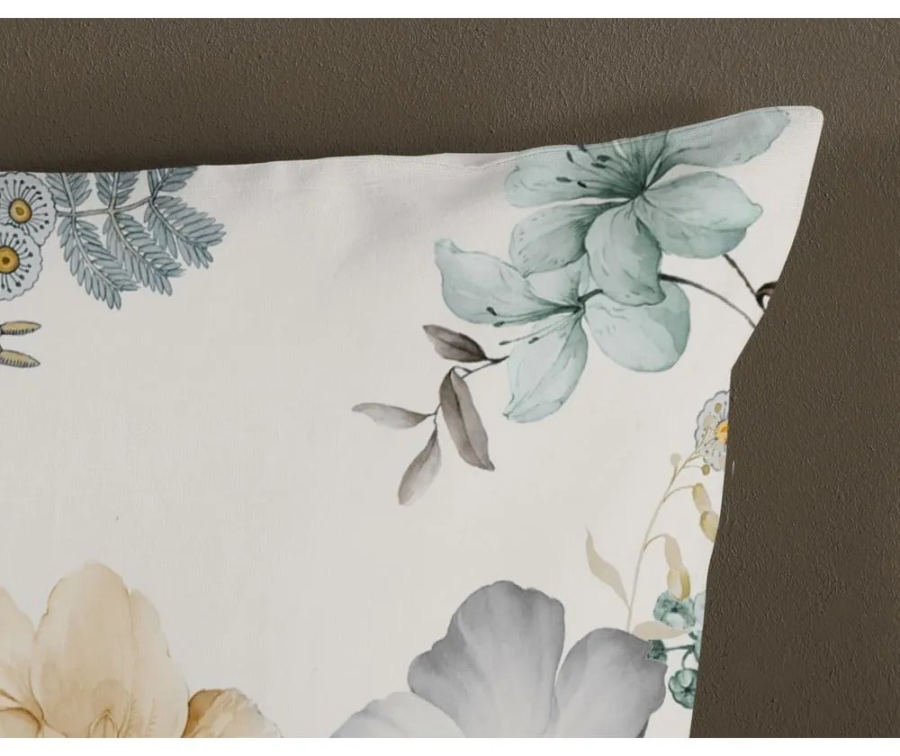 Zelené/krémové bavlnené obliečky na jednolôžko/predĺžené 140x220 cm Celina – Good Morning