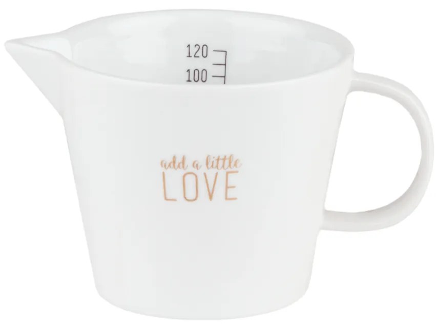 Biela porcelánová mliekovka ADD A LITTLE LOVE