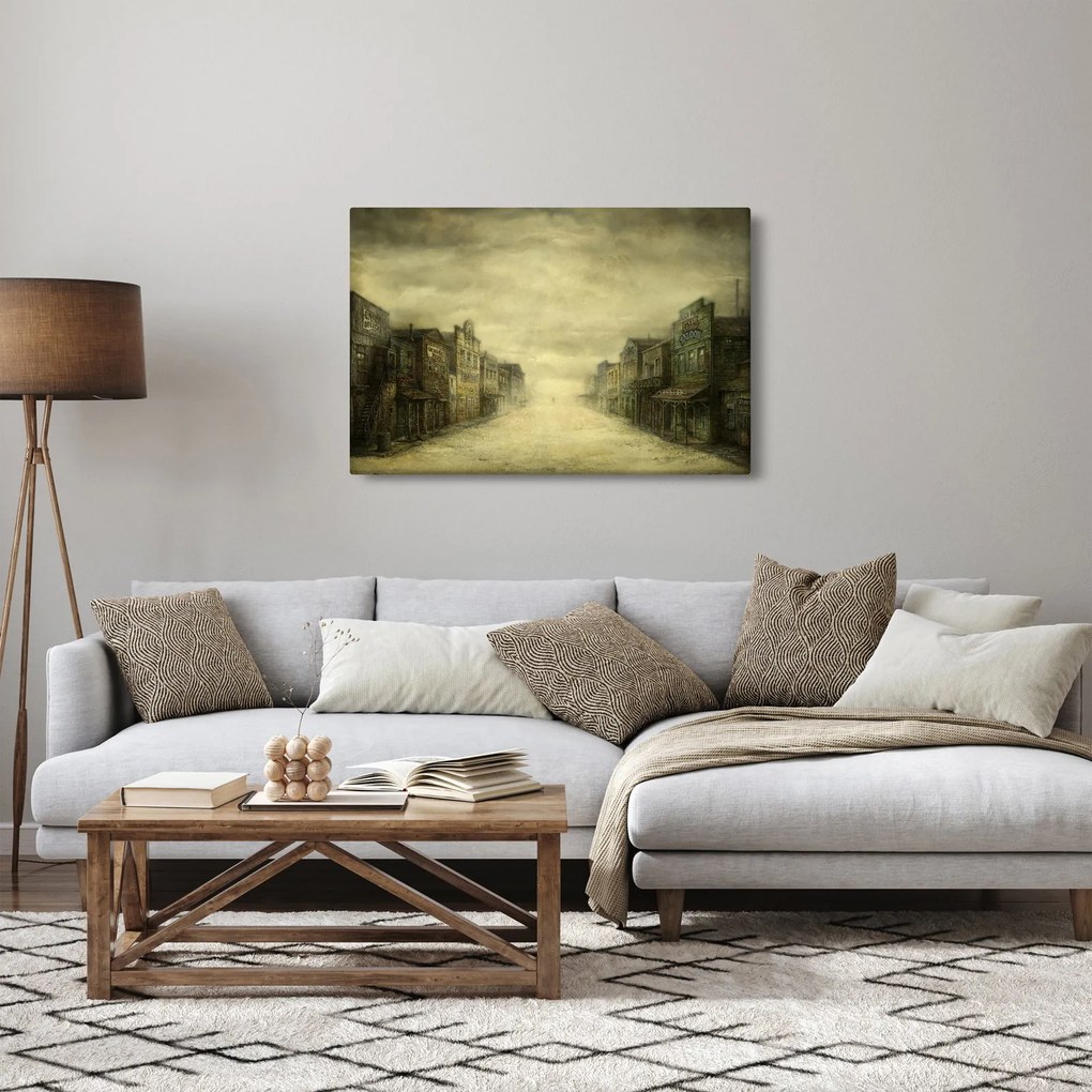 Obraz westernového mestečka (90x60 cm)