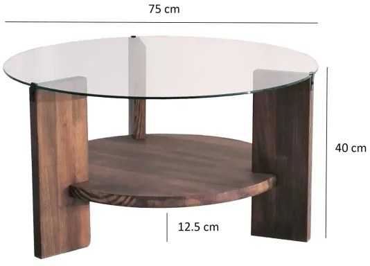 Konferenčný stolík MONDO 40x75 cm borovica/číra
