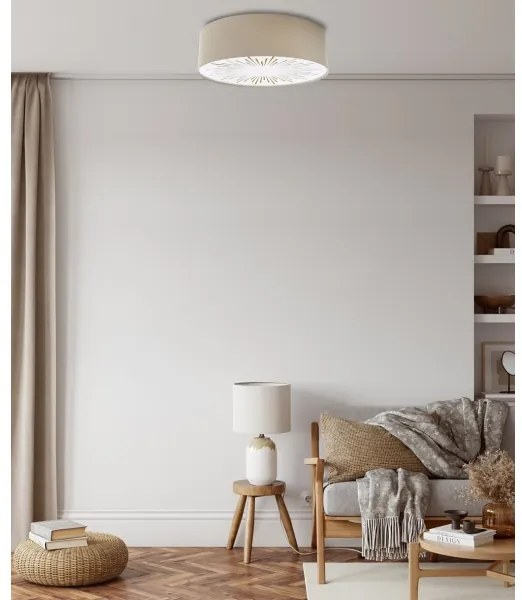 Stropné svietidlo RAYS 2xE27/60W/230V pr. 40 cm béžová