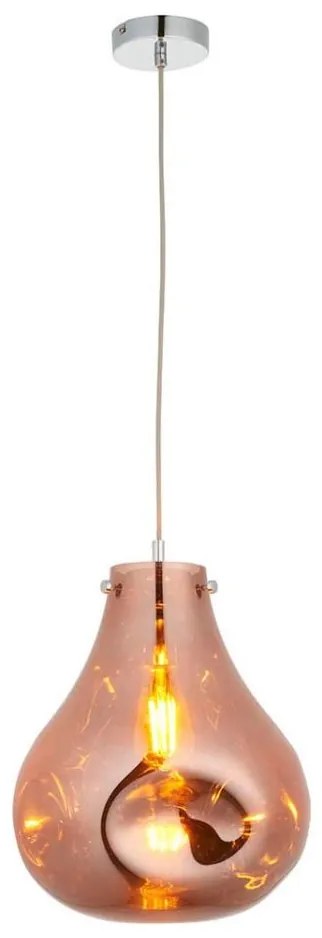 Endon 99790 - Luster na lanku EUROPA 1xE27/10W/230V dýmovo-hnedá