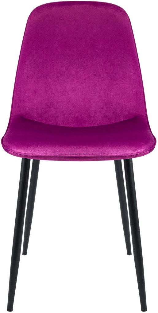 Sada 4 ks jedálenských stoličiek Maryam zamat - fialová