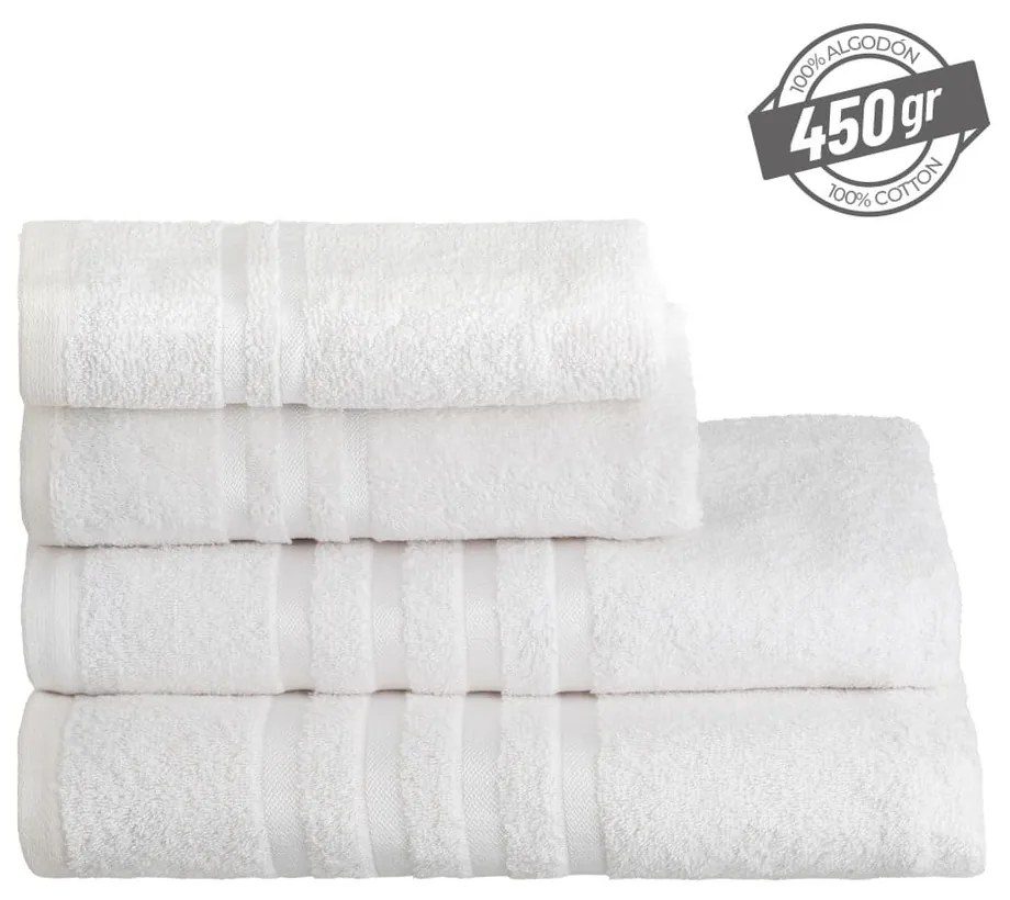 Biely froté bavlnený uterák 30x50 cm Simple – Casa Selección