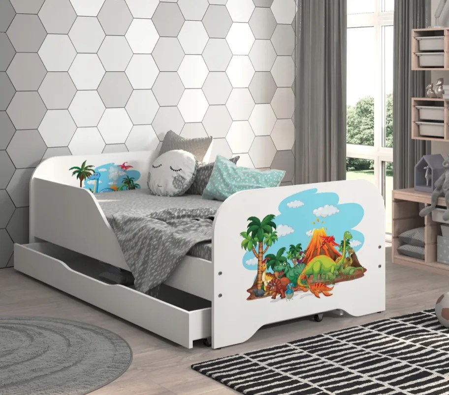 Kompletná detská posteľ 140 x 70 cm - DINO WORLD