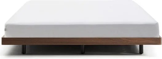 Hnedá dvojlôžková posteľ z brezového dreva bez čela s roštom 180x200 cm Norlen – Kave Home