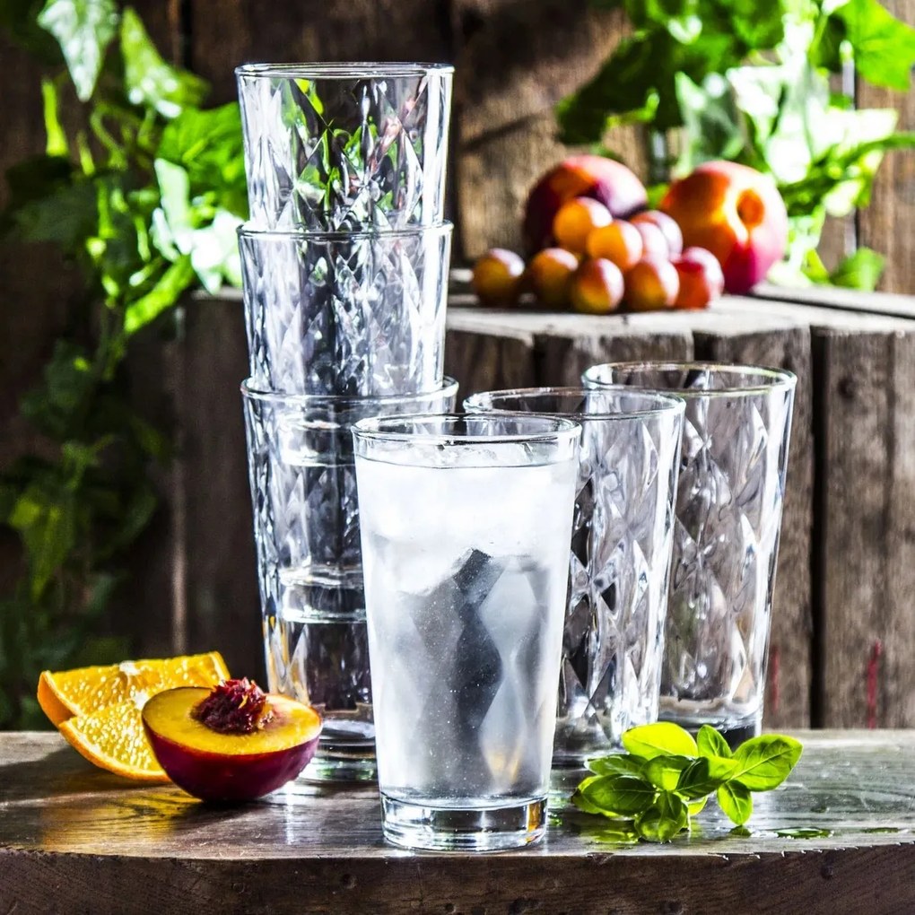 Bormioli Rocco 6-dielna sada pohárov na long drink Kaleido, 370 ml, 370 ml