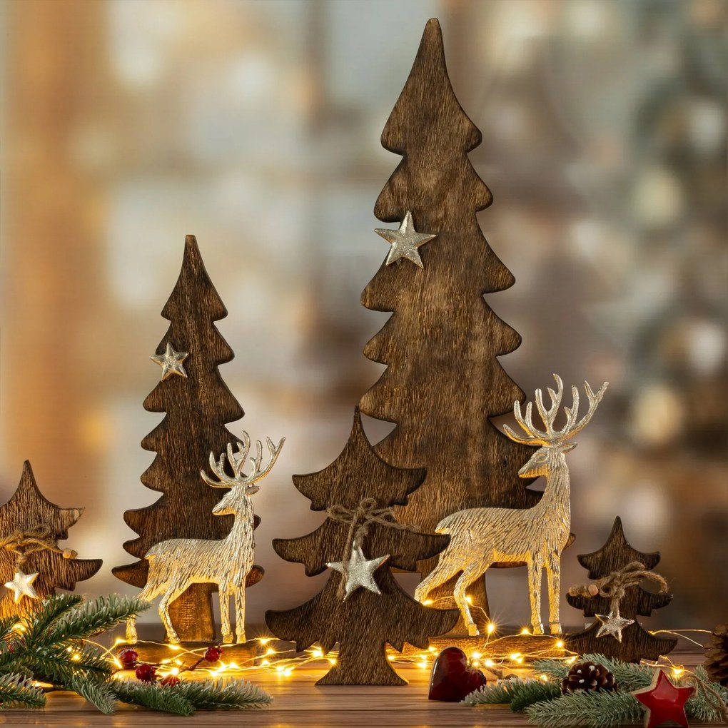 VIANOČNÁ SOŠKA WOOD AND DEER SADA 2KS 20X60 CM VIACFAREBNÁ