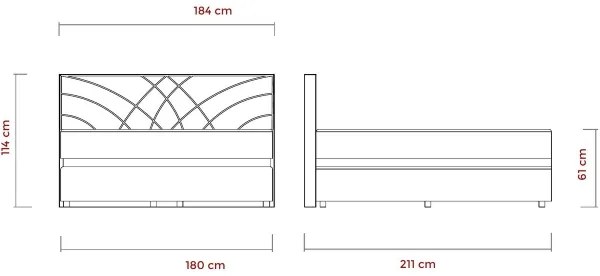 Čalúnená posteľ s matracmi a úložným priestorom GINA 180x200 cm béžová