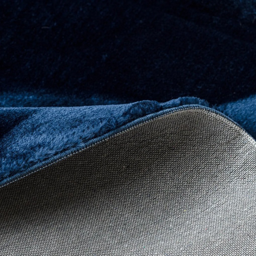 Kusový koberec Visco Rabbit Dark blue 10 kruh, 160x160 (priemer) kruh, modrá, detská izba, Dywany Łuszczów